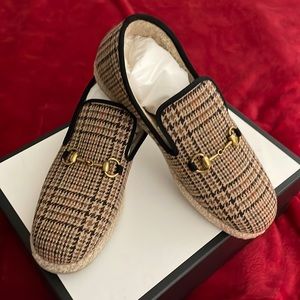 New Authentic Gucci wool loafers